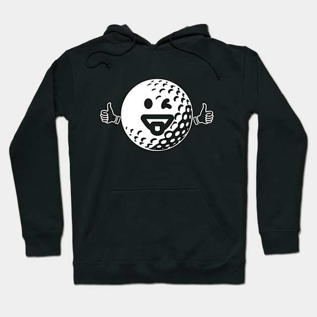 Happy Golf Ball - Funny Golfing Shirt Hoodie by BKFMerch